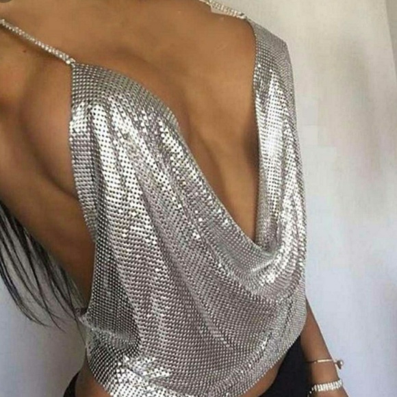 Tops - Silver club top